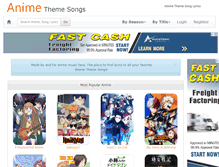 Tablet Screenshot of animethemesongs.com